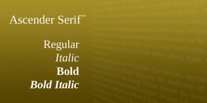Ascender Serif Font Download
