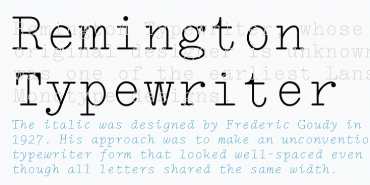 LTC Remington Typewriter Font Download