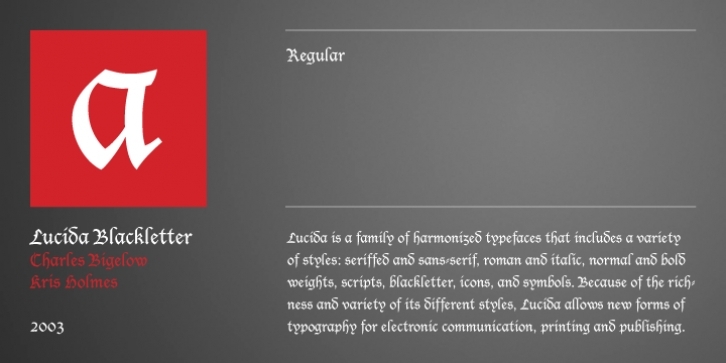 LucidaÂ Blackletter Font Download