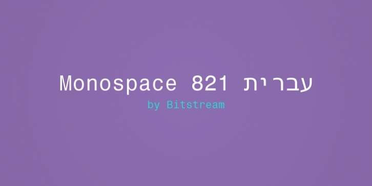 Monospace 821 Hebrew Font Download