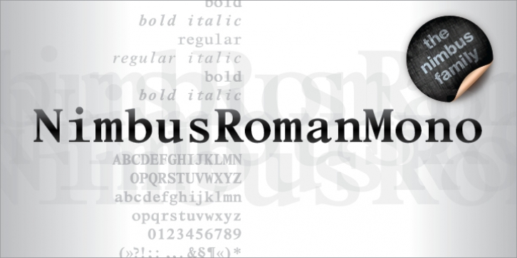 Nimbus Roman Mono Font Download