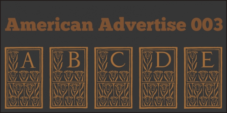 American Advertise 003 Font Download