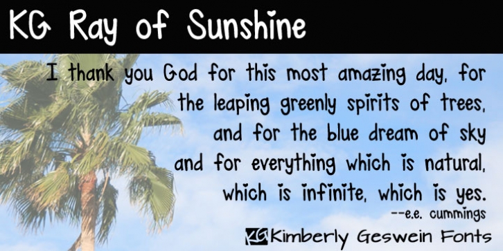 KG Ray Of Sunshine Font Download