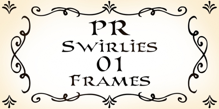 PR Swirlies 01 Frames Font Download