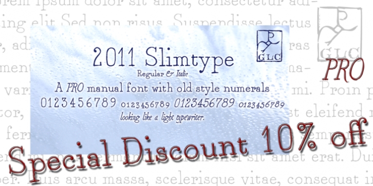2011 Slimtype Font Download