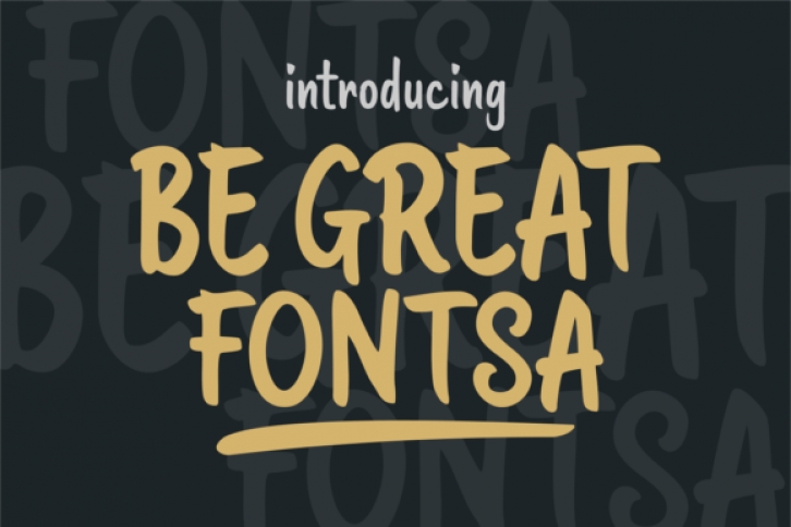 Be Great Fontsa Font Download