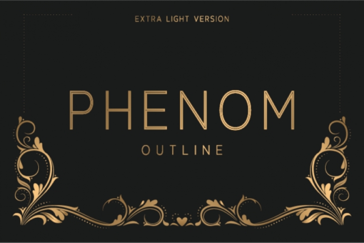 Phenom Outline Extra Light Font Download
