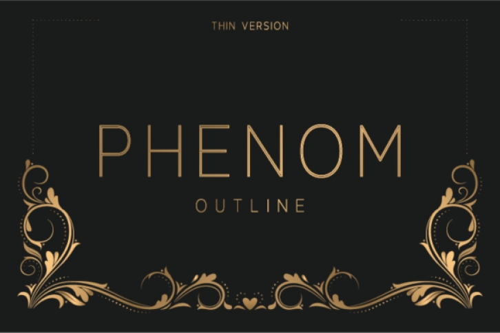 Phenom Outline Thin Font Download