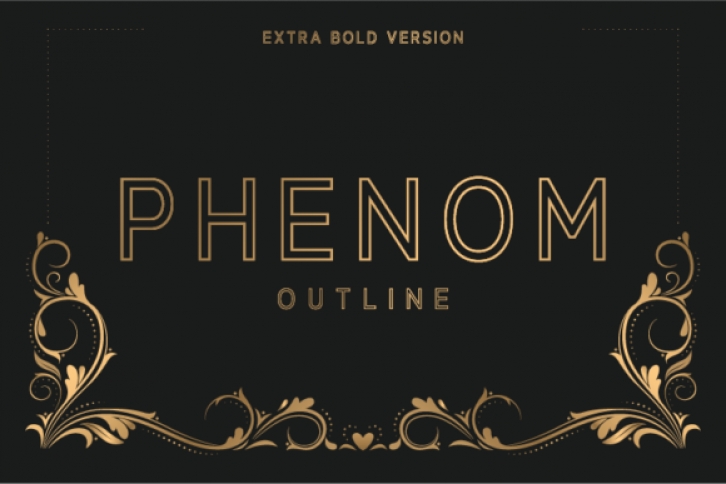 Phenom Outline Extra Bold Font Download