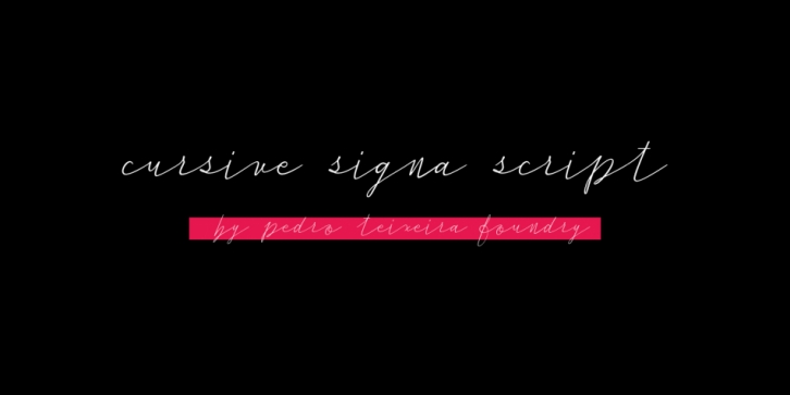 Cursive Signa Script Font Download