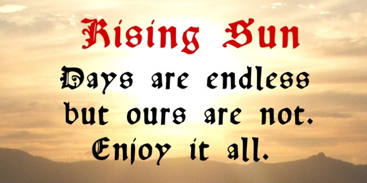 Rising Sun Font Download
