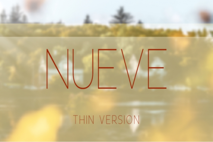 Nueve Thin Font Download