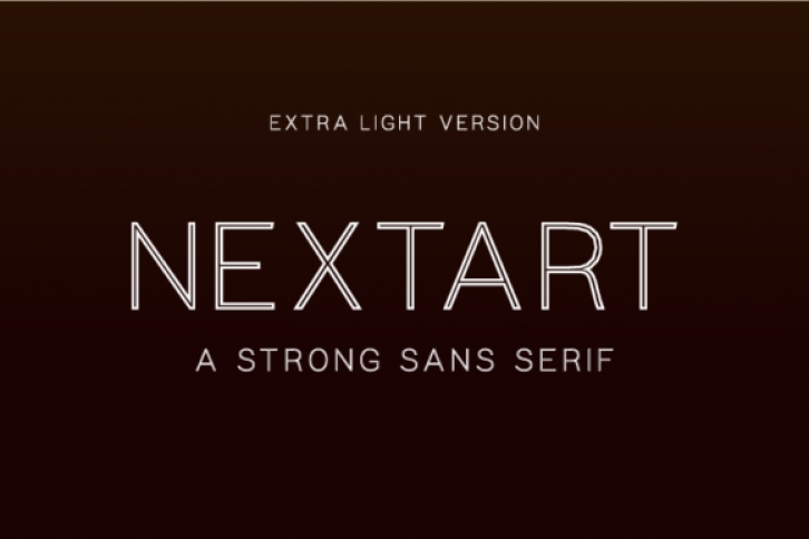 Nextart Outline Extra Light Font Download