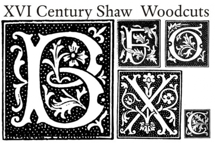 XVI Century Shaw Woodcuts Font Download
