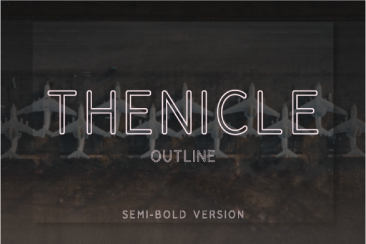 Thenicle Outline Semi-Bold Font Download