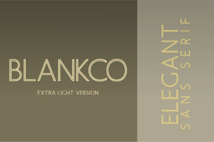 Blankco Outline Extra Light Font Download