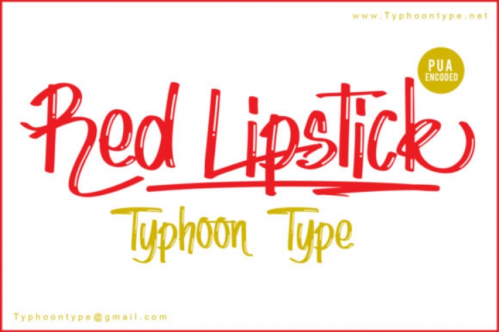 Red Lipstick Font Download