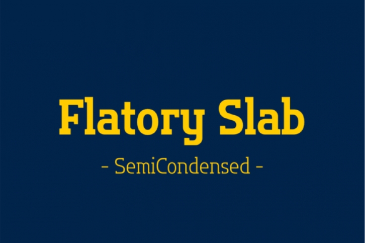 Flatory Slab SemiCondensed Font Download