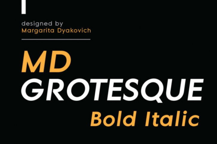 MD Grotesque Bold Italic Font Download