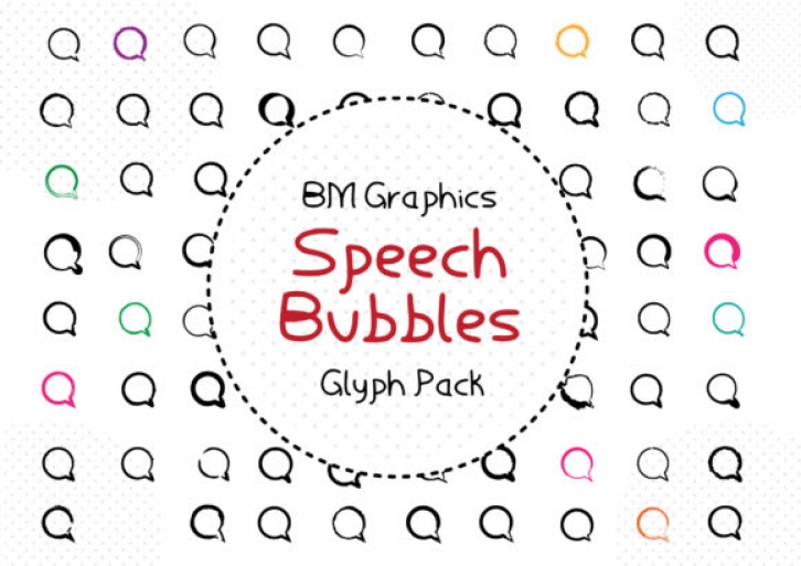 BM Graphics - Speech Bubbles Font Download