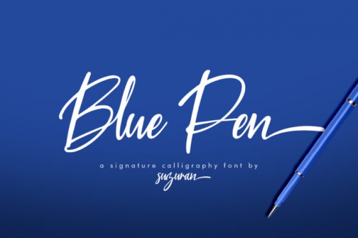 Blue Pen Script Font Download