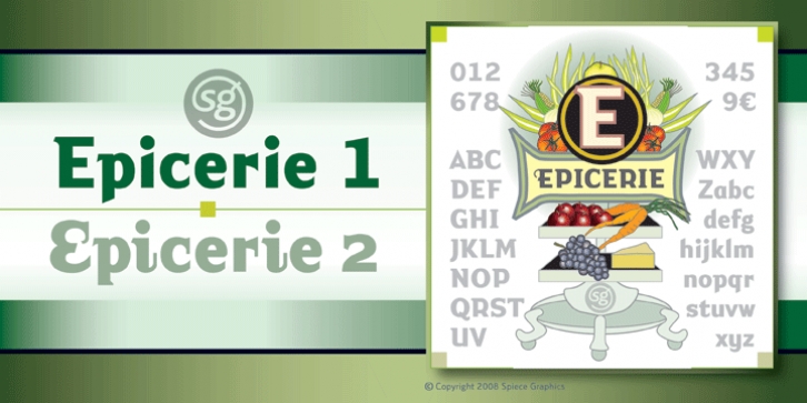 Epicerie One  Two SG Font Download