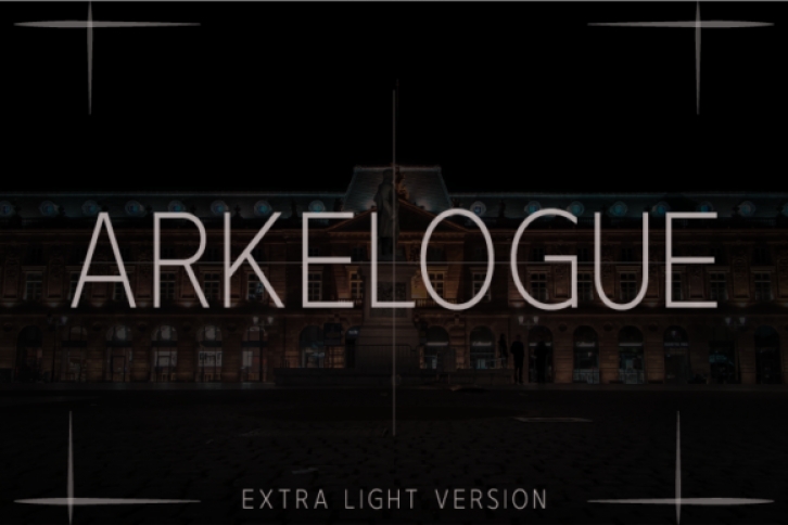 Arkelogue Extra Light Font Download