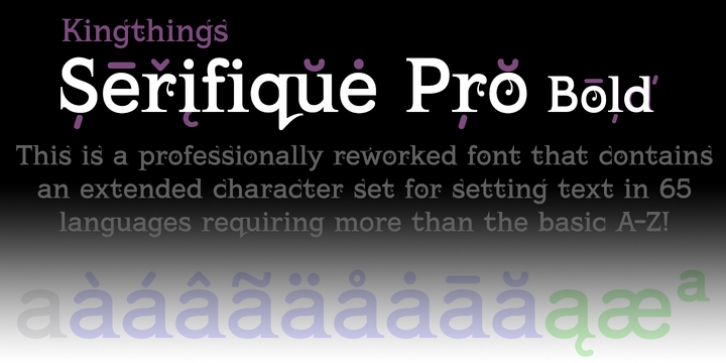 Kingthings Serifique Pro Font Download