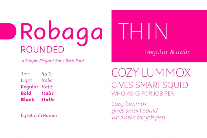 Robaga Rounded Thin Font Download