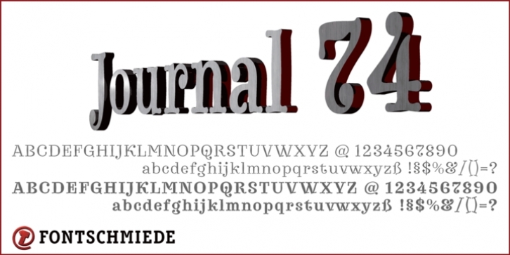 Journal 74 Font Download