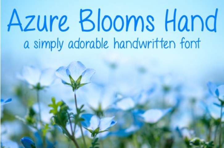 Azure Blooms Hand Font Download