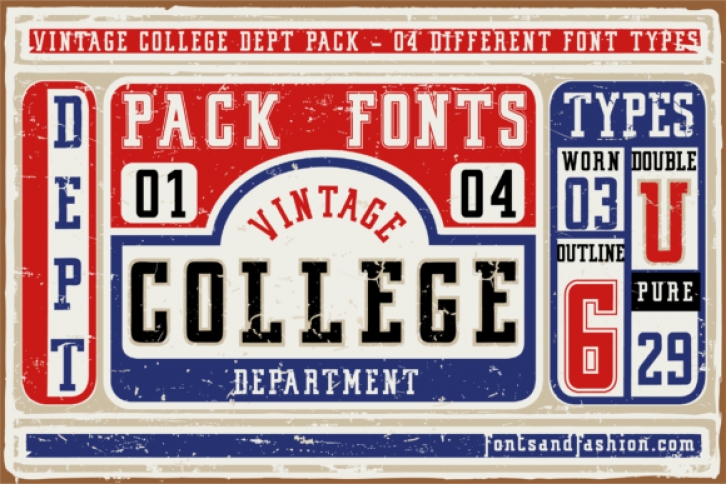 Vintage College Font Download