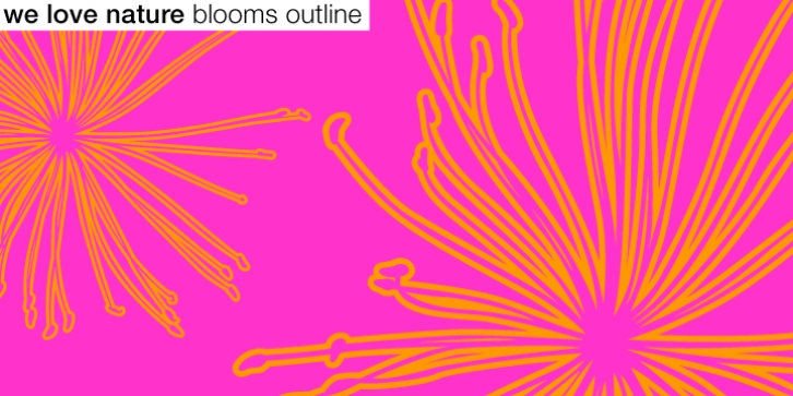 We Love Nature Blooms Outline Font Download