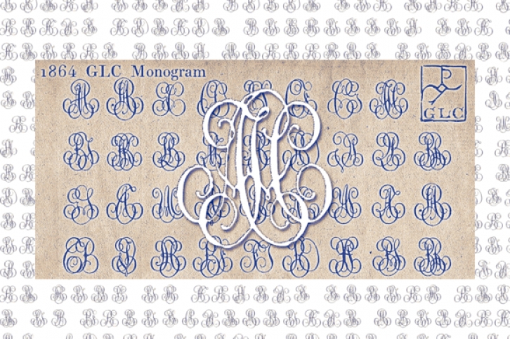 1864 GLC Monogram Family Font Download