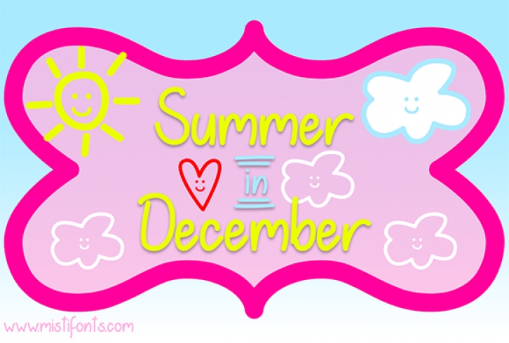 Summer in December Font Download