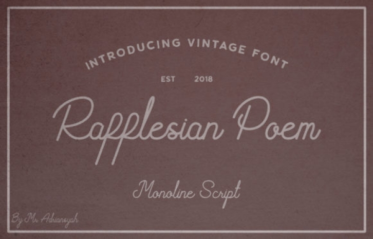 Rafflesian Poem Font Download