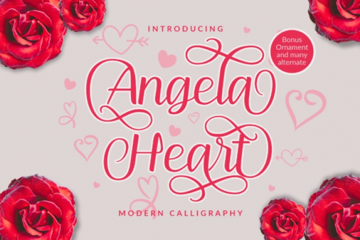 Angela Heart Font Download