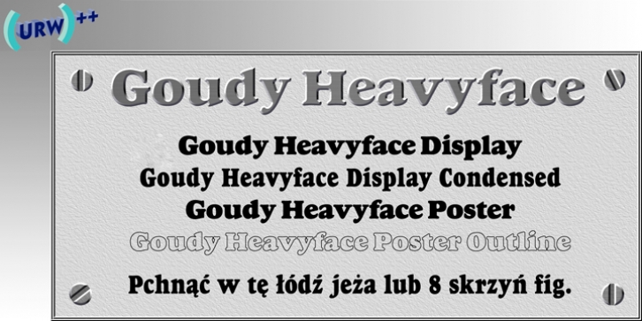 Goudy Heavyface Font Download