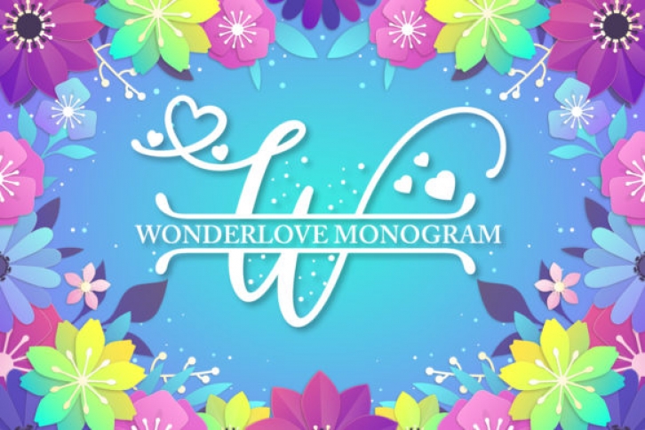 Wonderlove Monogram Font Download