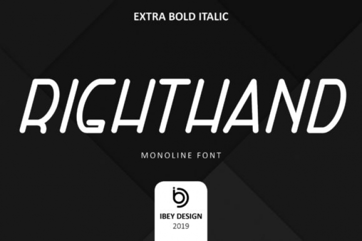 Right Hand Extra Bold Italic Font Download