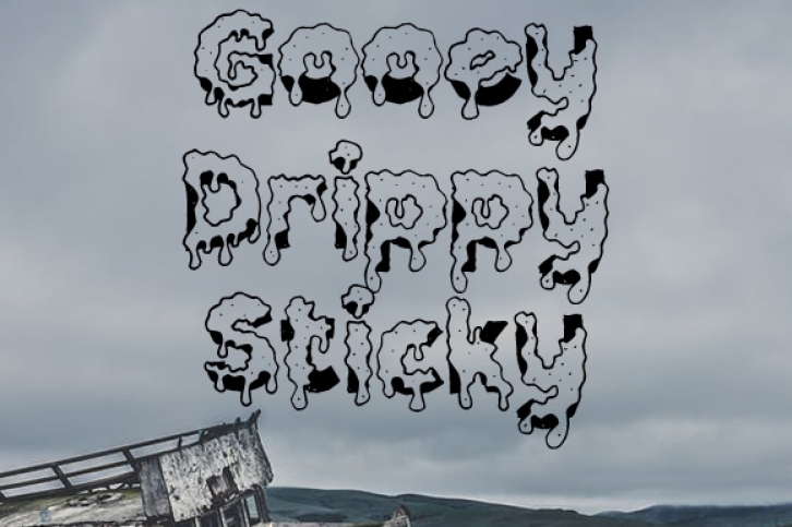 Gooey Drippy Sticky Font Download