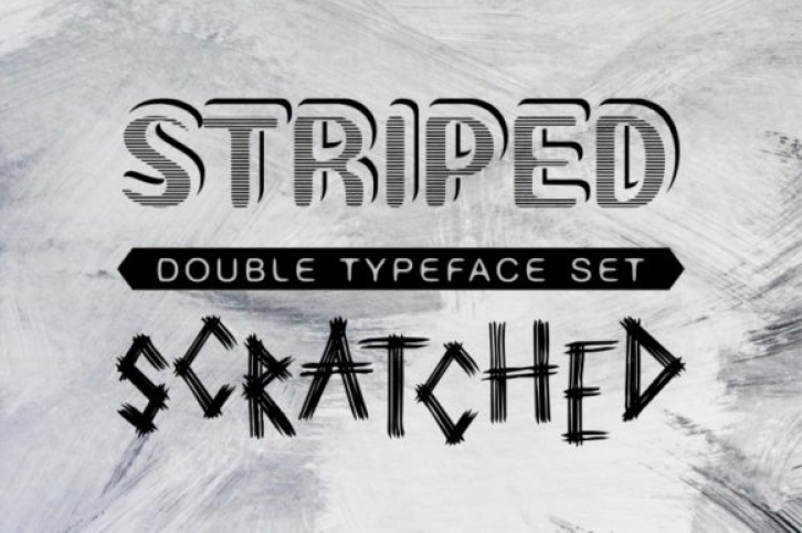 Striped and Scratched Font Download