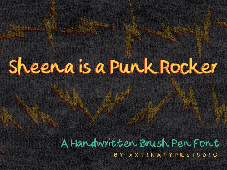 Sheena is a Punk Rocker Font Download