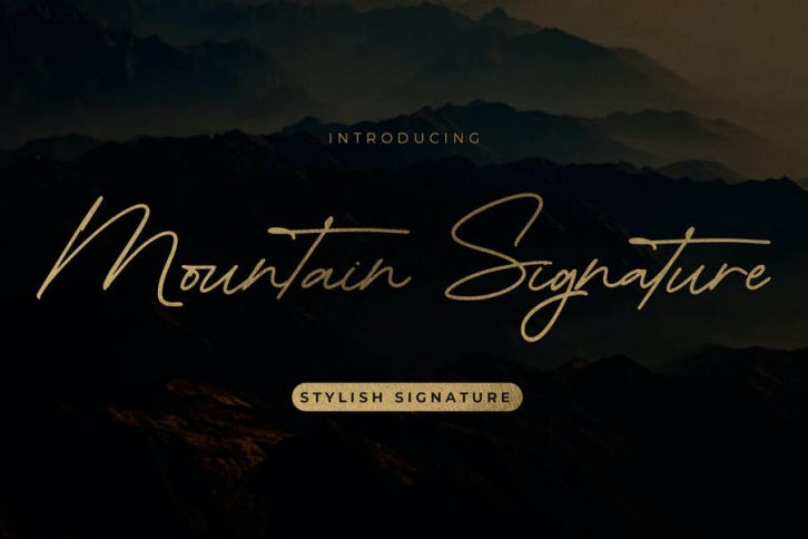 Mountain Signature - Stylish Signature Font Download