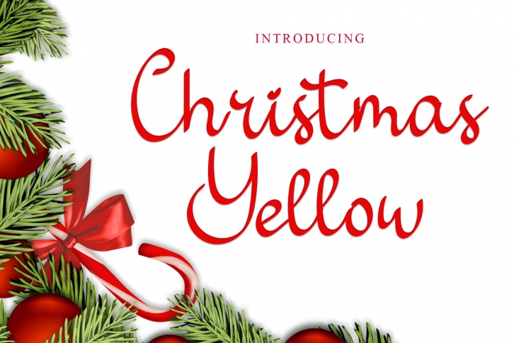 Christmas Yellow Font Download