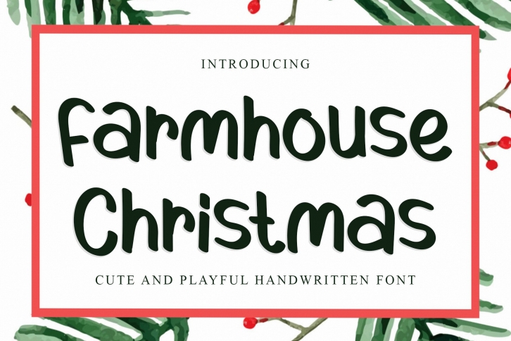 Farmhouse Christmas Display Font Download
