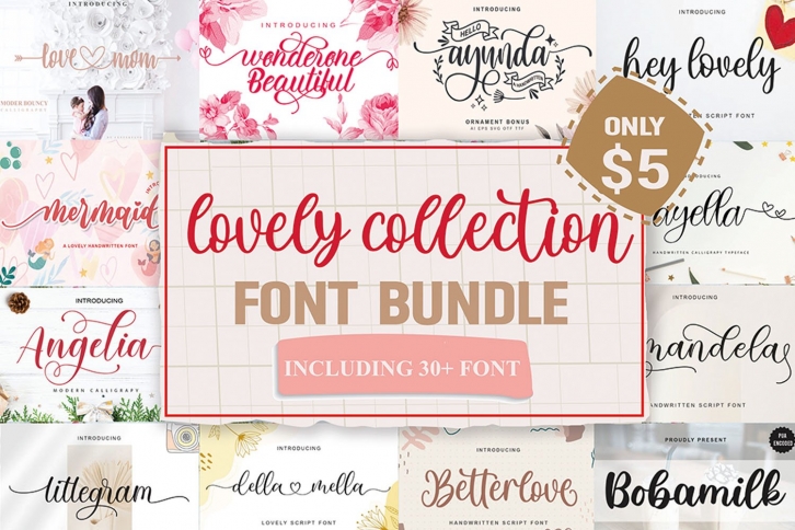 Lovely Collection Bundle Font Download