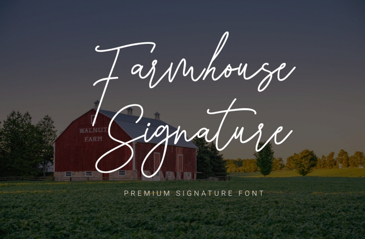 Farmhouse Signature Font Download