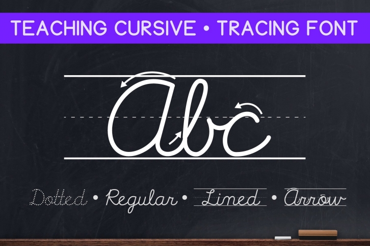 Teaching Cursive Letter Tracing Font Download
