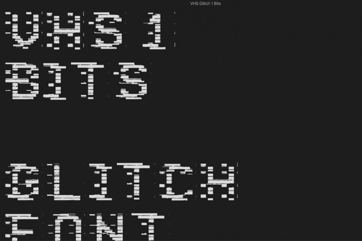 VHS 1 Bits Font Download